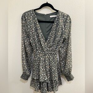 Altar’d State Floral Long Sleeve Romper - Size M